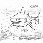 Slow Swimming Tiger Shark Coloring Pages 1