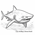 Slow Swimming Tiger Shark Coloring Pages 3