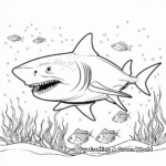 Slow Swimming Tiger Shark Coloring Pages 4