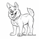 Smiling Siberian Husky Coloring Pages 1