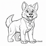 Smiling Siberian Husky Coloring Pages 2