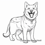 Smiling Siberian Husky Coloring Pages 3