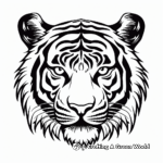 Snowy Siberian Tiger Face Coloring Pages 4