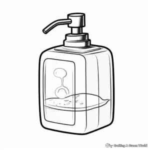 Soap Dispenser and Hand Soap Coloring Pages 2