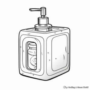 Soap Dispenser and Hand Soap Coloring Pages 3