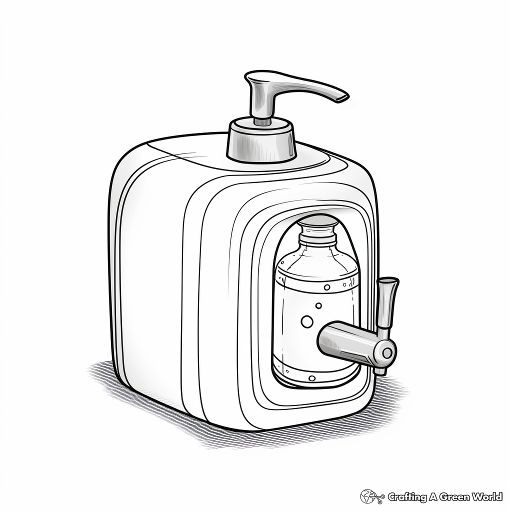 Soap Dispenser and Hand Soap Coloring Pages 4