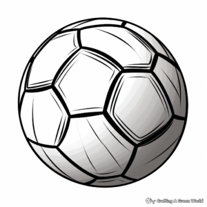 Soccer Ball in Football Design Coloring Pages 1