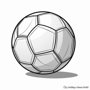 Soccer Ball in Football Design Coloring Pages 2