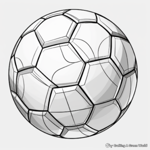 Soccer Ball in Football Design Coloring Pages 3