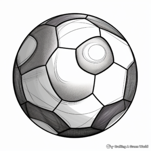 Soccer Ball in Football Design Coloring Pages 4