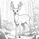 Soothing Deer in the Forest Coloring Pages 3