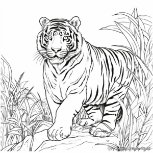 South China Tiger: Endangered Species Awareness Coloring Pages 1