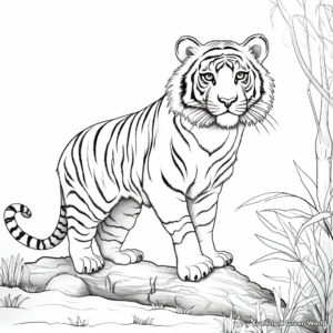 South China Tiger: Endangered Species Awareness Coloring Pages 4
