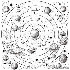 Space: Star Map Coloring Pages 1