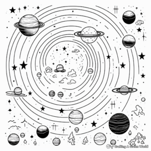 Space: Star Map Coloring Pages 4