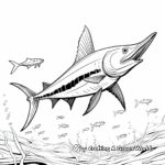 Spectacular Striped Marlin Hunting Coloring Pages 1
