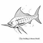 Spectacular Striped Marlin Hunting Coloring Pages 3
