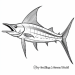 Spectacular Striped Marlin Hunting Coloring Pages 4