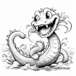 Spirited Sea Serpent Dragon Coloring Pages 4