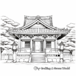 Spiritual Shinto Shrine Coloring Pages 2