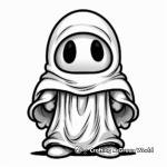 Spooky Halloween Ghost Coloring Pages 1