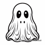 Spooky Halloween Ghost Coloring Pages 2
