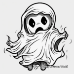 Spooky Halloween Ghost Coloring Pages 4