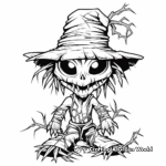 Spooky Scarecrow Coloring Pages 1