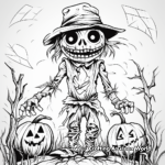 Spooky Scarecrow Coloring Pages 3