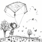 Springtime Kite Flying Coloring Pages 2