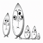 Squid Family Coloring Pages: Male, Female, and Squidlings 3