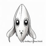 Squid in the Deep Sea Coloring Pages 1