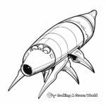 Squid in the Deep Sea Coloring Pages 3