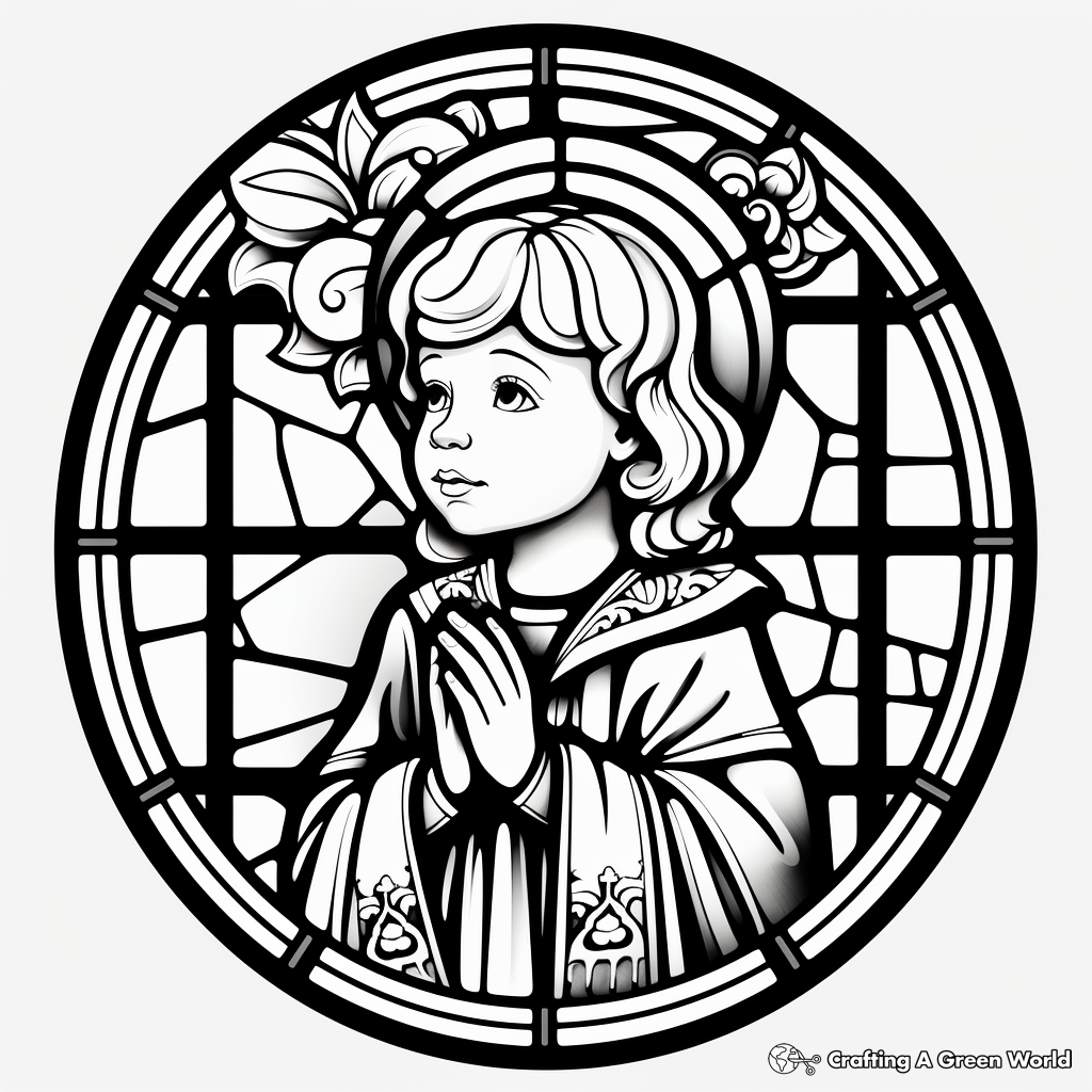 Stained Glass Window Coloring Sheets 2