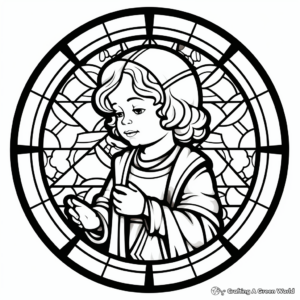 Stained Glass Window Coloring Sheets 4
