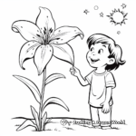 Stargazer Lily Coloring Sheets for Kids 2