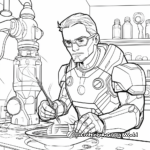 Stark's Laboratory Iron Man Coloring Pages 3