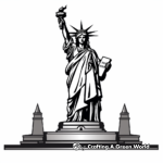 Stately Statue of Liberty Coloring Pages 2