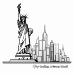 Stately Statue of Liberty Coloring Pages 4