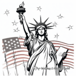 Statue of Liberty Coloring Pages With Patriotic Themes 3