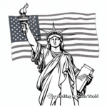 Statue of Liberty Coloring Pages With Patriotic Themes 4