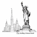 Statue of Liberty From Different Angles Coloring Pages 1