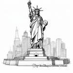 Statue of Liberty From Different Angles Coloring Pages 2
