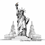 Statue of Liberty From Different Angles Coloring Pages 3