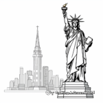 Statue of Liberty From Different Angles Coloring Pages 4