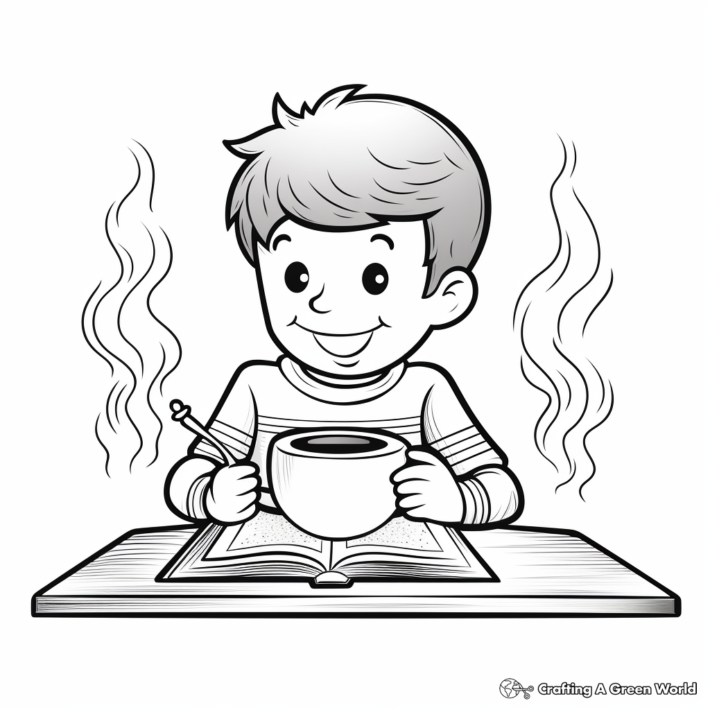Steaming Espresso Coloring Sheets 1