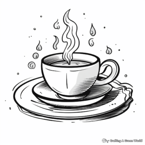 Steaming Espresso Coloring Sheets 3