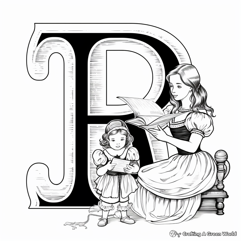 Storytime: Letter R and a Rainbow Coloring Page 4