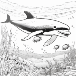 Stress-Buster Whale in the Ocean Coloring Pages 3