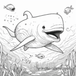 Stress-Buster Whale in the Ocean Coloring Pages 4